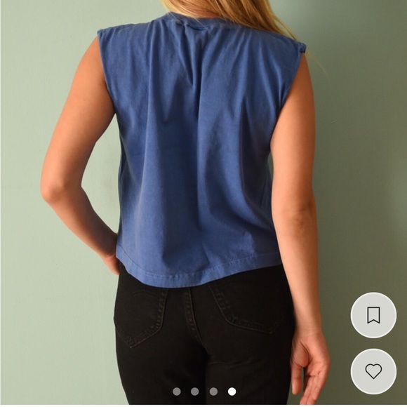 Vintage blue muscle tee (size small) - Picture 2 of 4